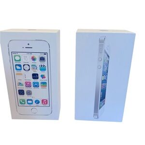 EMPTY BOXES ONLY—Apple iPhone Empty White iPhone 5 and Silver iPhone 5S Boxes